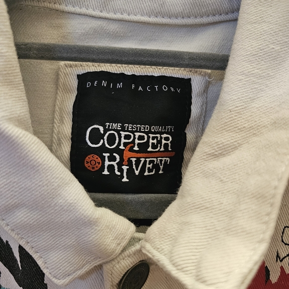 COOPER RIVET WHITE ICON DENIM JACKET - Picture 7 of 8